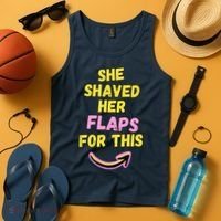 Funny Saying Hairy Flaps Matter Rude Joke Naughty Wo Tank Top thumb 4