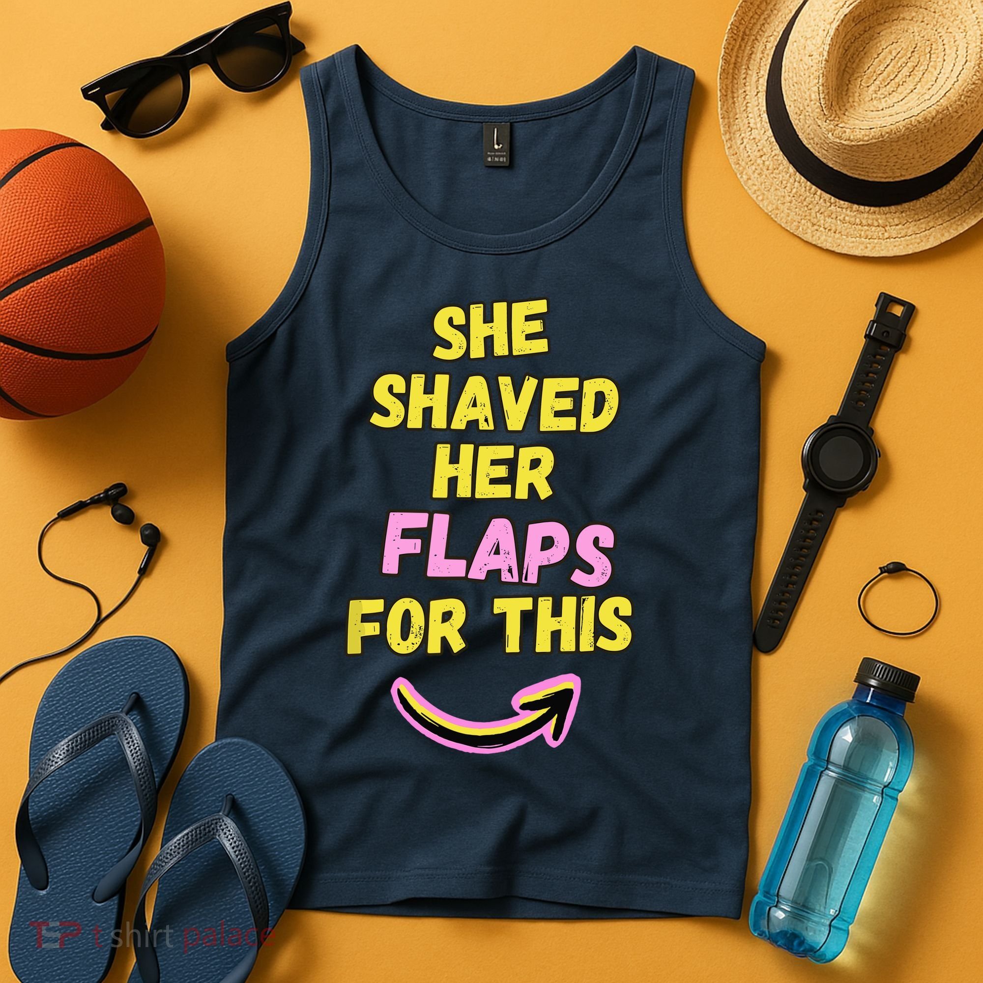 Funny Saying Hairy Flaps Matter Rude Joke Naughty Wo Tank Top