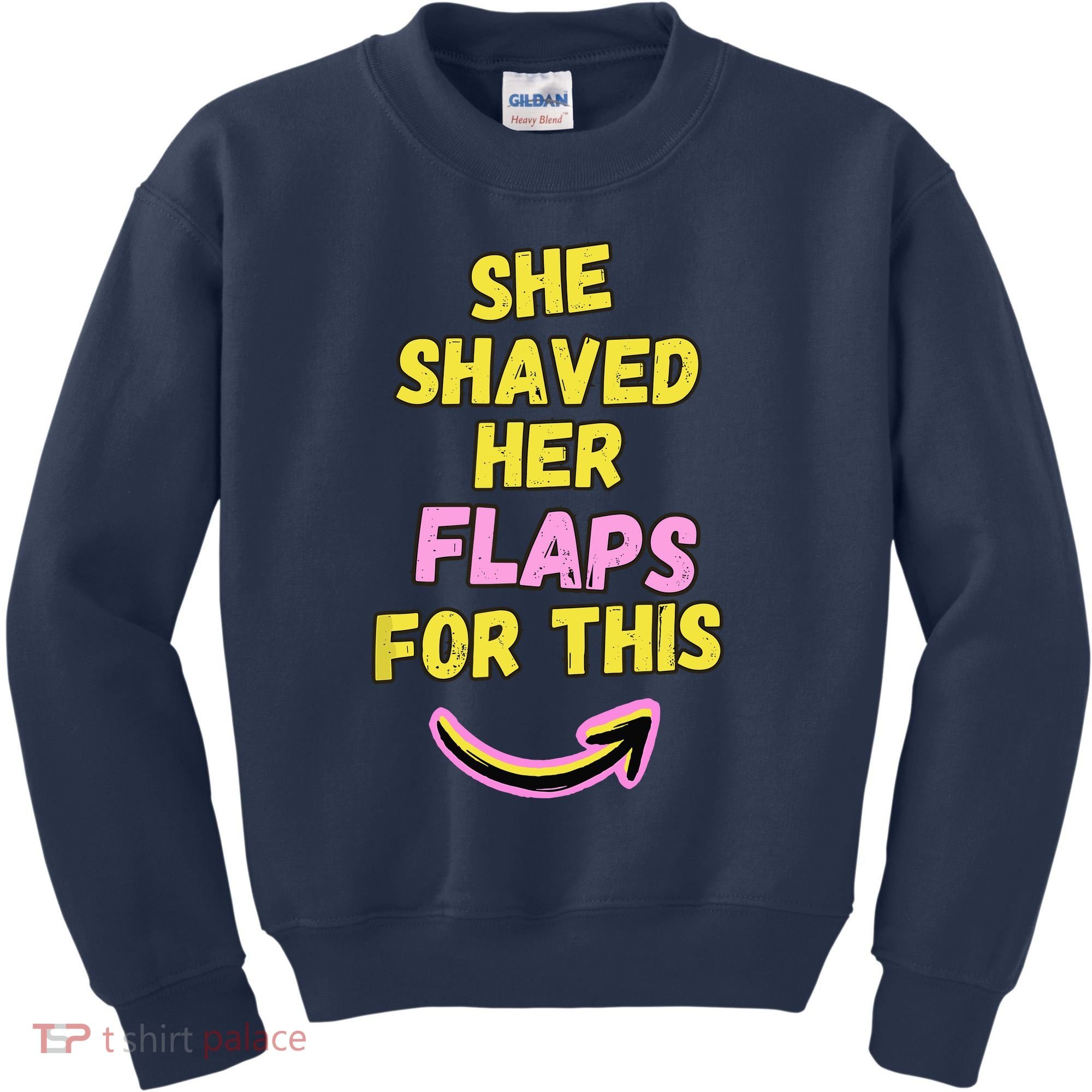 Funny Saying Hairy Flaps Matter Rude Joke Naughty Wo Kids Sweatshirt