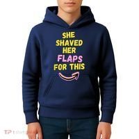Funny Saying Hairy Flaps Matter Rude Joke Naughty Wo Kids Hoodie thumb 4