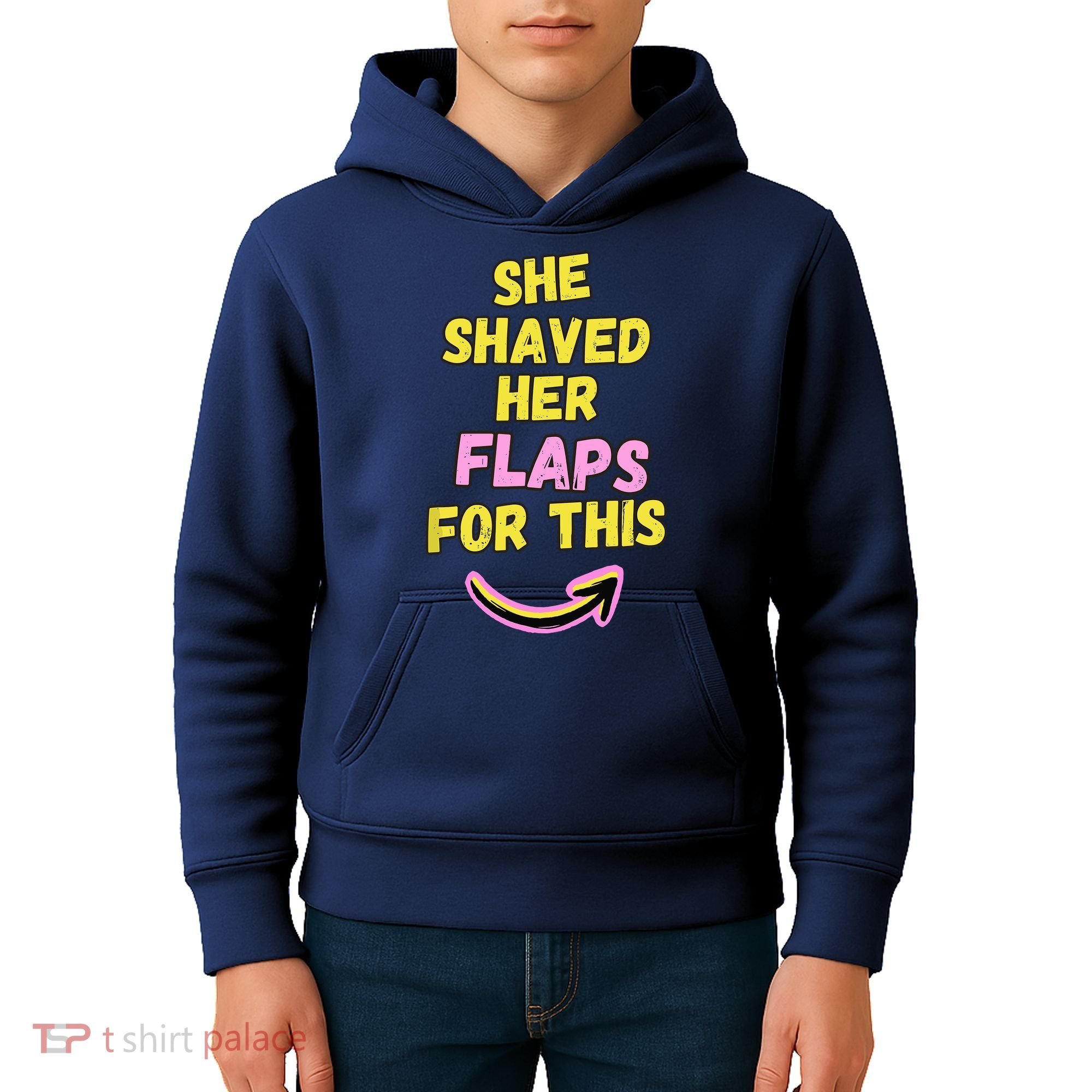 Funny Saying Hairy Flaps Matter Rude Joke Naughty Wo Kids Hoodie