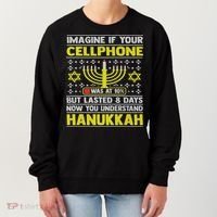 Funny Sarcastic Hanukkah Chanukah Cellphone Quote Women's Sweatshirt thumb 0