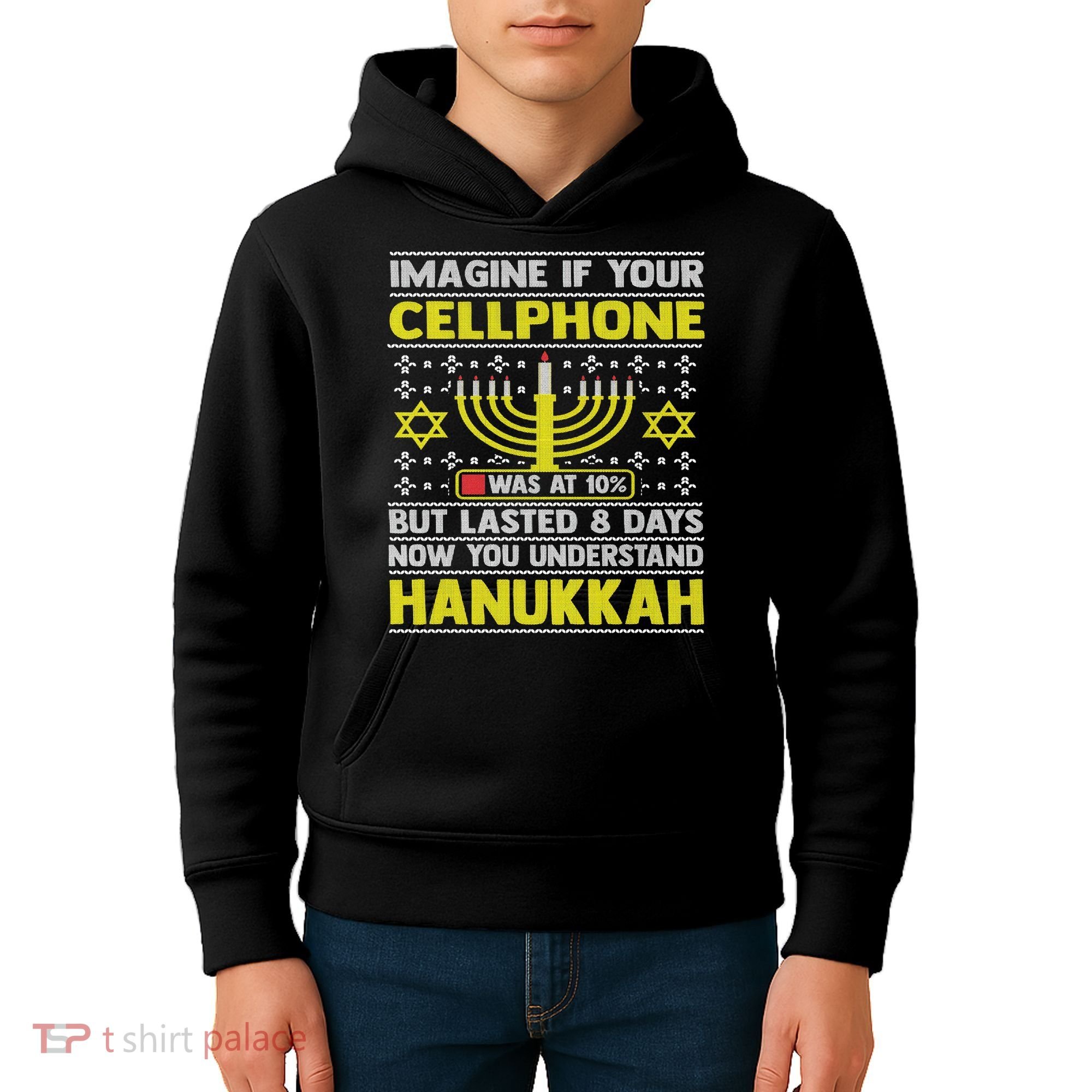 Funny Sarcastic Hanukkah Chanukah Cellphone Quote Kids Hoodie