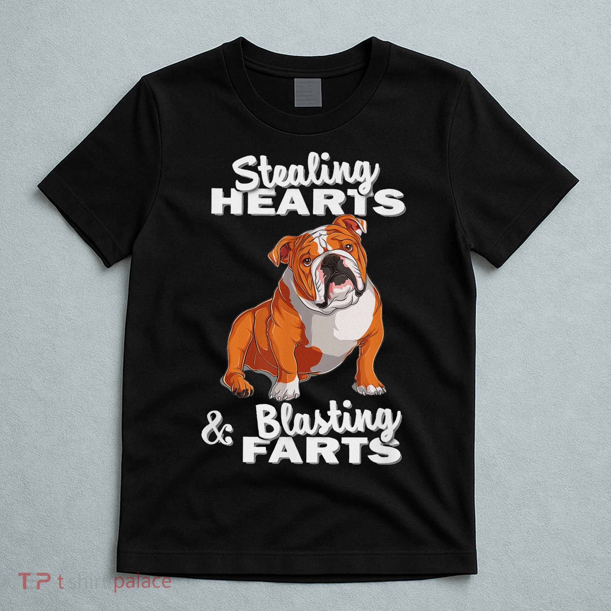 Funny Stealing Hearts Blasting Farts English Bulldog T-Shirt