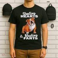 Funny Stealing Hearts Blasting Farts English Bulldog T-Shirt thumb 6