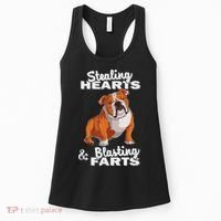 Funny Stealing Hearts Blasting Farts English Bulldog Women's Tank Top thumb 0