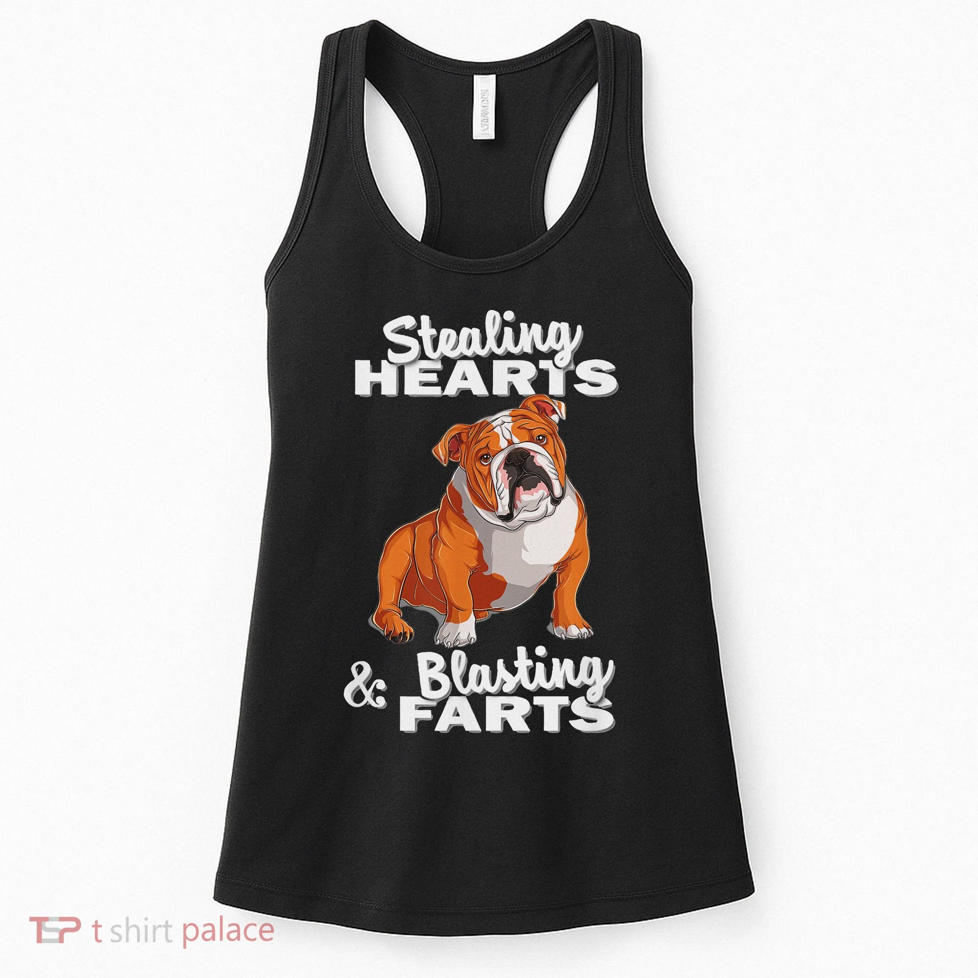 Funny Stealing Hearts Blasting Farts English Bulldog Women's Tank Top