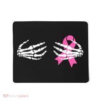 Funny Skeleton Hands Breast Cancer Awareness Pink Ribbon Gift Mousepad thumb 0