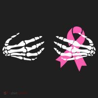 Funny Skeleton Hands Breast Cancer Awareness Pink Ribbon Gift Golf Towel thumb 3