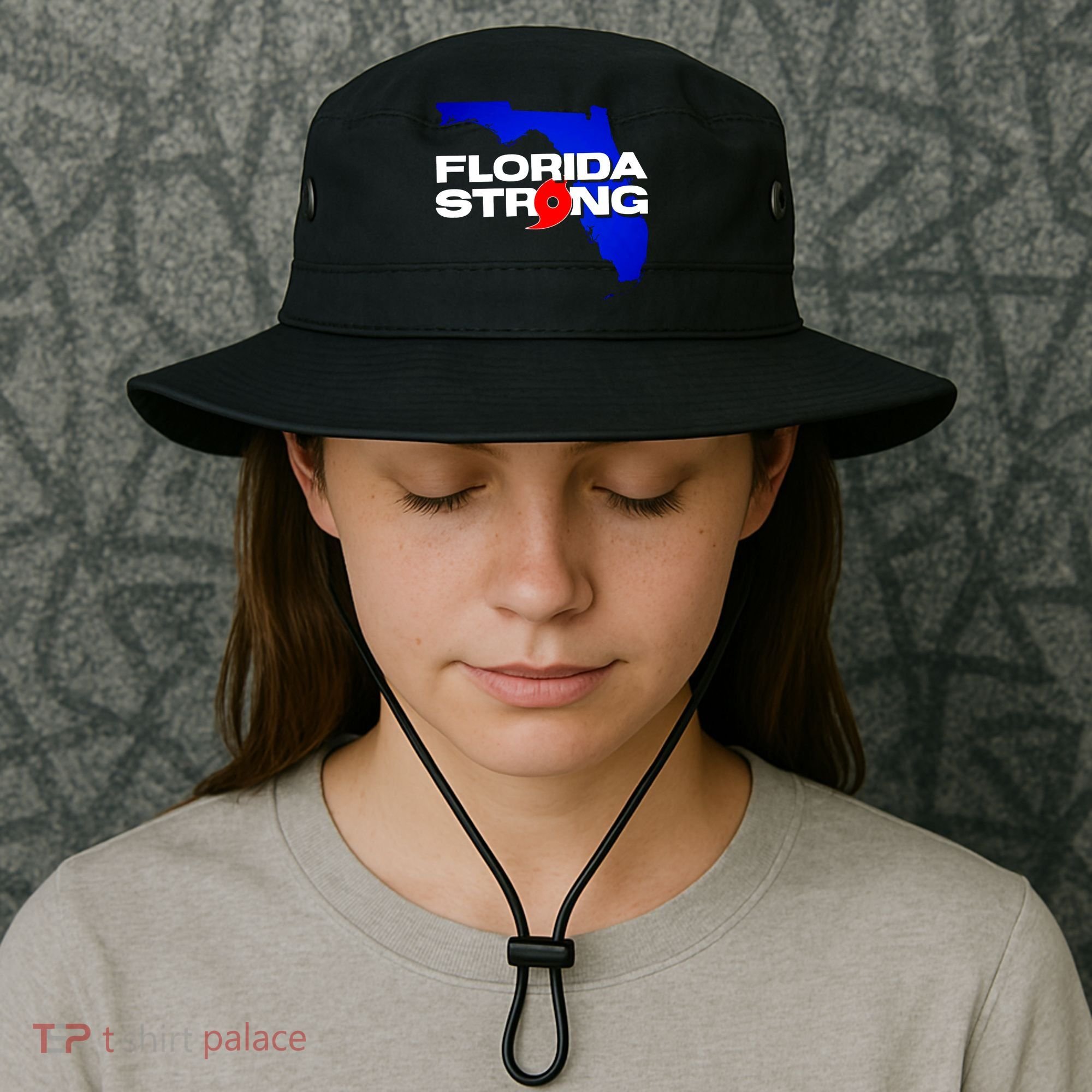 Florida Strong Hurricane Ian Support Football Bucket Hat