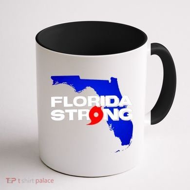 Florida Strong Hurricane Ian Support Football Coffee Mug back