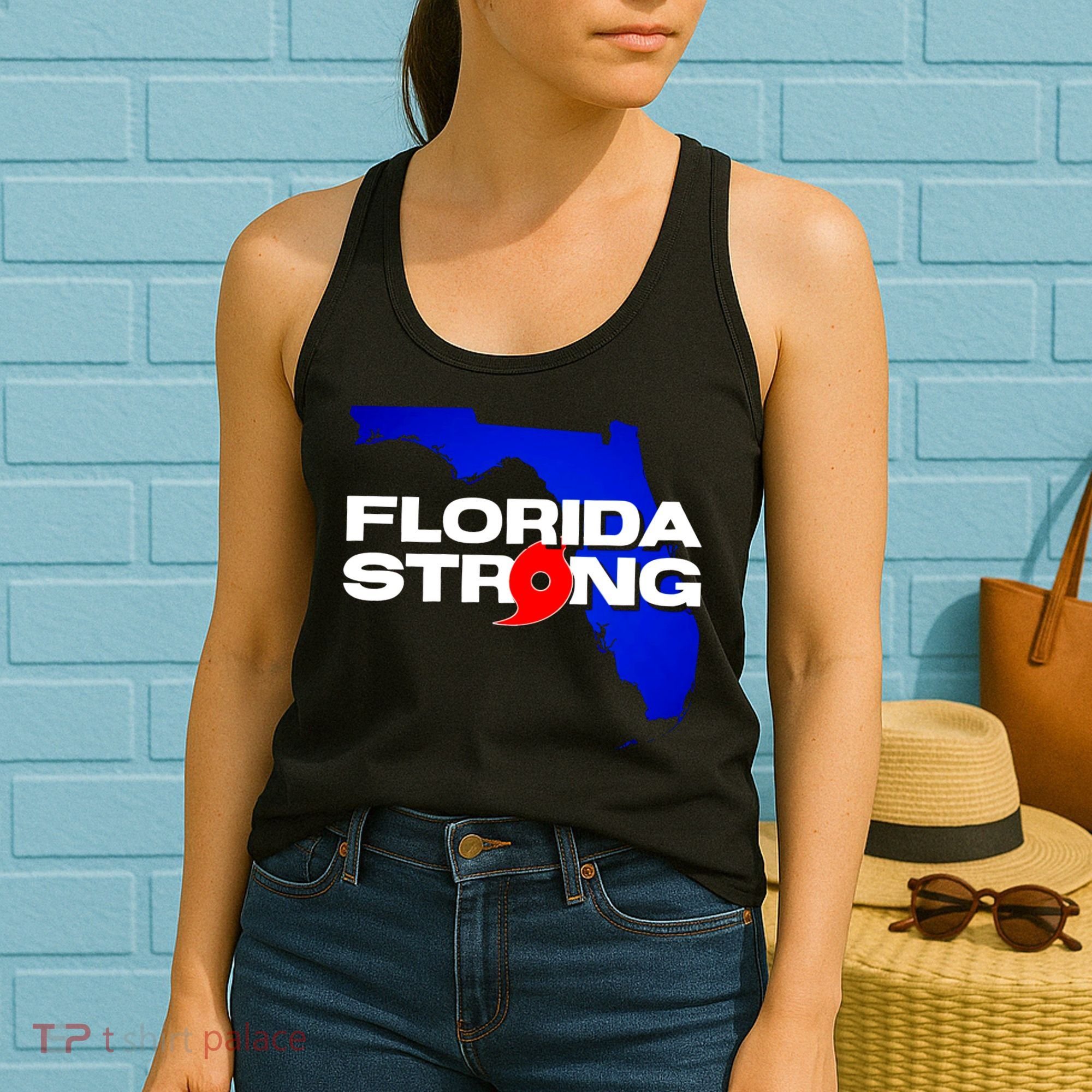 Florida Strong Hurricane Ian Support Football Women's Tank Top