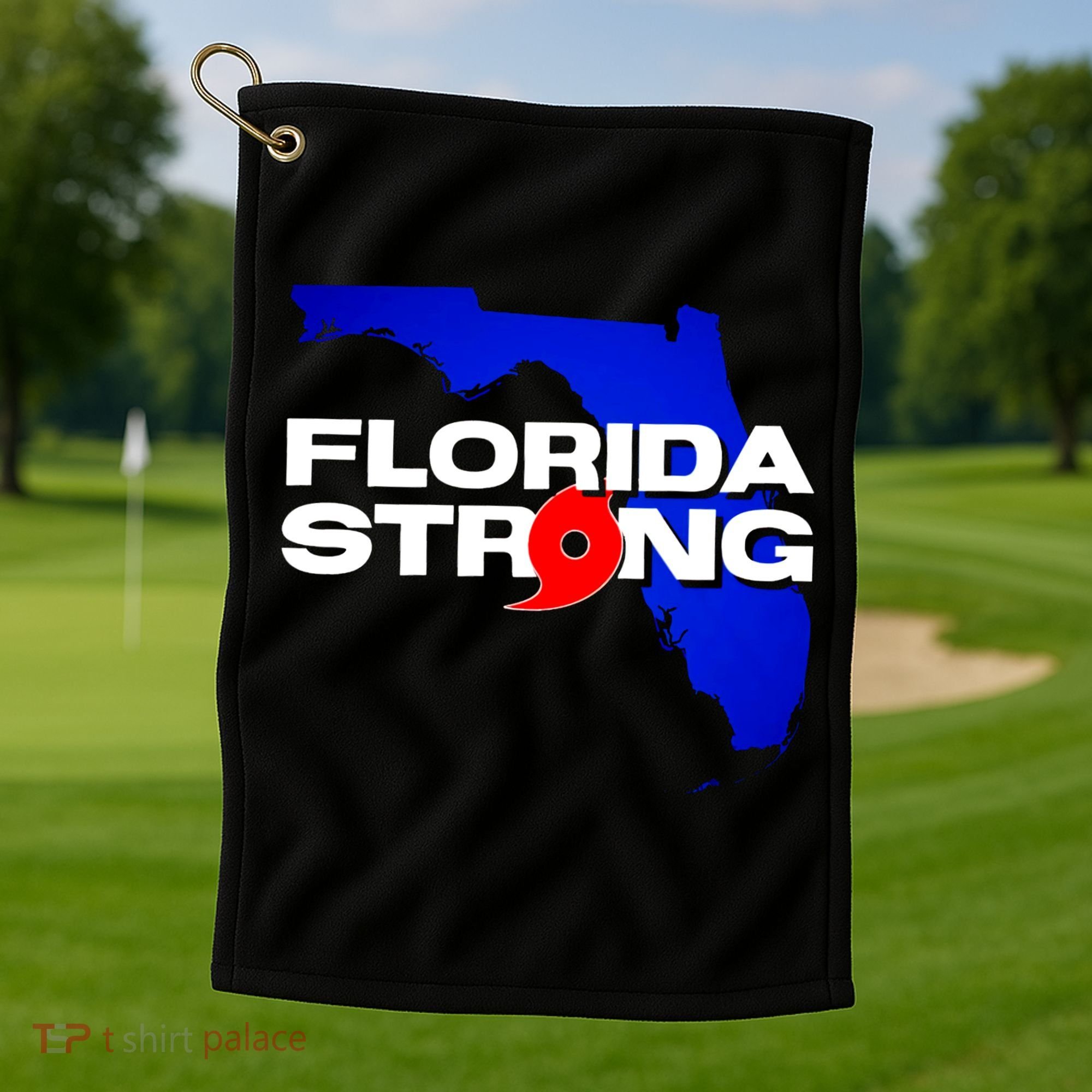 Florida Strong Hurricane Ian Support Football Golf Towel