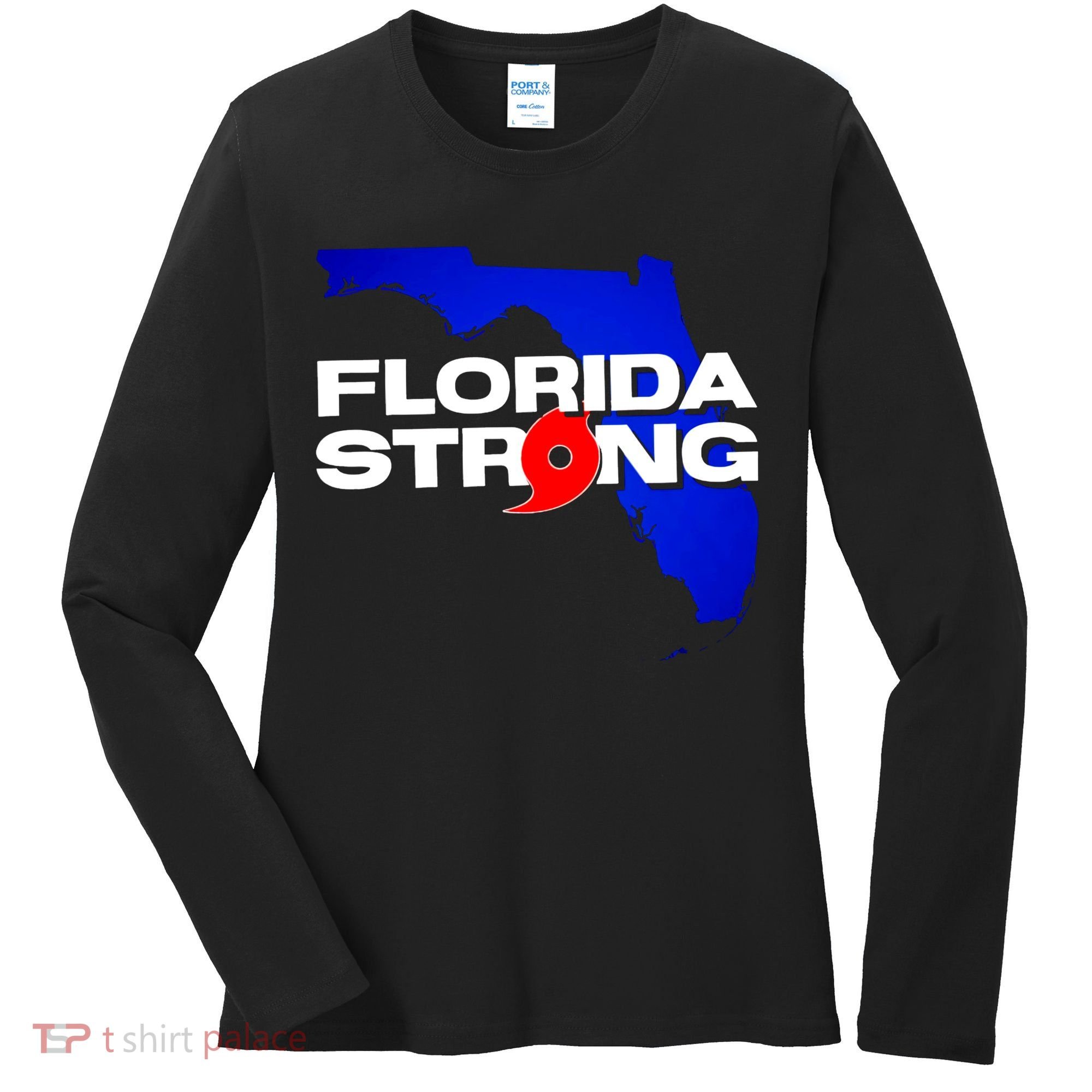 Florida Strong Hurricane Ian Support Football Women's Long Sleeve Shirt