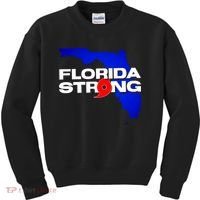 Florida Strong Hurricane Ian Support Football Kids Sweatshirt thumb 0