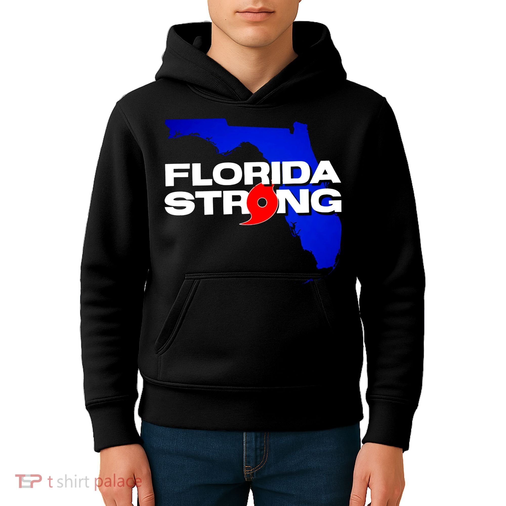 Florida Strong Hurricane Ian Support Football Kids Hoodie