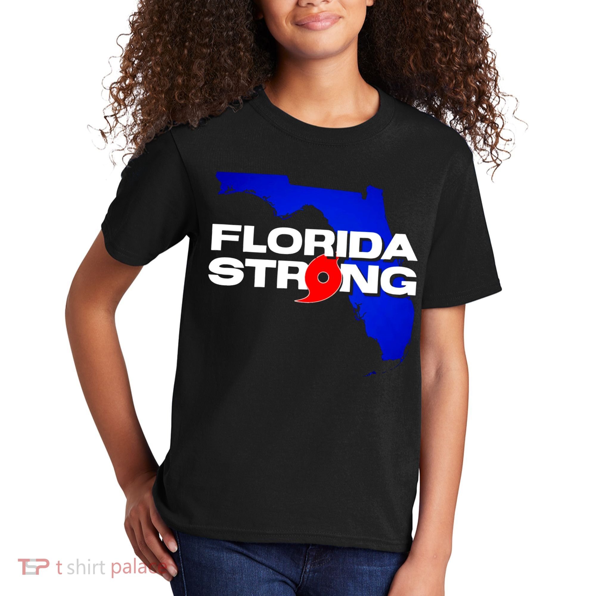 Florida Strong Hurricane Ian Support Football Kids T-Shirt