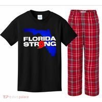 Florida Strong Hurricane Ian Support Football Kids Plaid Pajama Set thumb 0