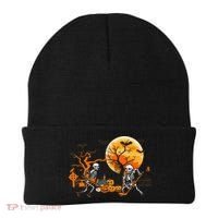 Funny Skeleton Hockey Pumpin Spooky Halloween Costume Beanie thumb 0