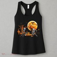 Funny Skeleton Hockey Pumpin Spooky Halloween Costume Women's Tank Top thumb 3