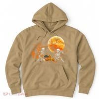 Funny Skeleton Hockey Pumpin Spooky Halloween Costume Hoodie thumb 0