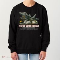 F/A-18F Super Hornet Catapult Locked Twin Seat Strike Fighter Women's Sweatshirt thumb 0