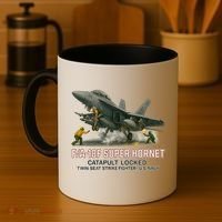 F/A-18F Super Hornet Catapult Locked Twin Seat Strike Fighter Coffee Mug thumb 4