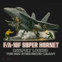F/A-18F Super Hornet Catapult Locked Twin Seat Strike Fighter Women's Hoodie thumb 2