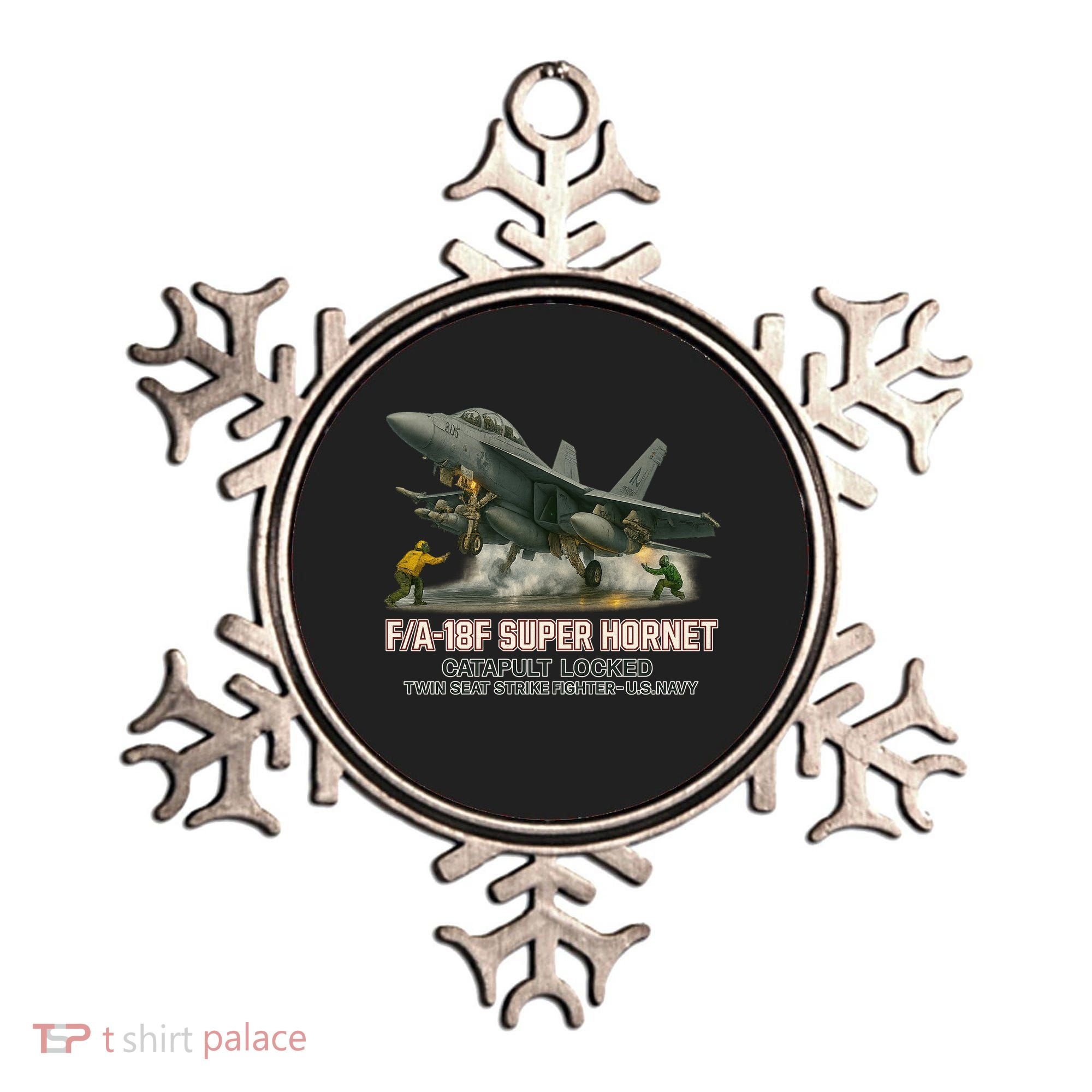 F/A-18F Super Hornet Catapult Locked Twin Seat Strike Fighter Ornament