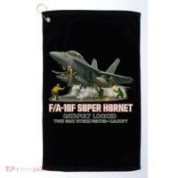 F/A-18F Super Hornet Catapult Locked Twin Seat Strike Fighter Golf Towel thumb 0