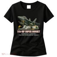 F/A-18F Super Hornet Catapult Locked Twin Seat Strike Fighter Women's T-Shirt thumb 0