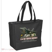 F/A-18F Super Hornet Catapult Locked Twin Seat Strike Fighter Tote Bag thumb 2