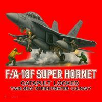 F/A-18F Super Hornet Catapult Locked Twin Seat Strike Fighter Santa Hat thumb 1