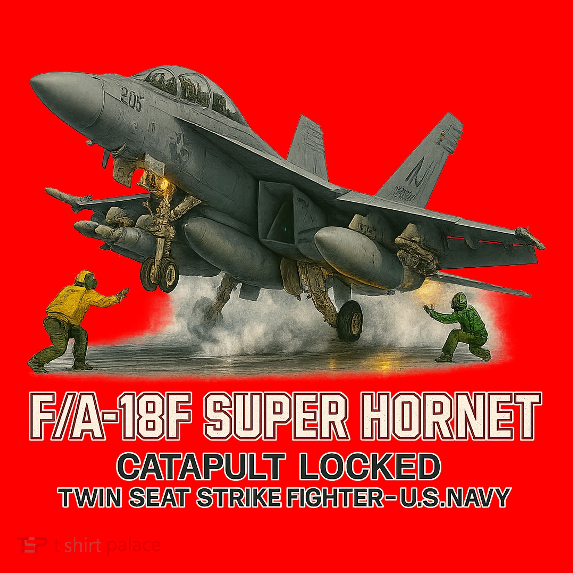 F/A-18F Super Hornet Catapult Locked Twin Seat Strike Fighter Santa Hat