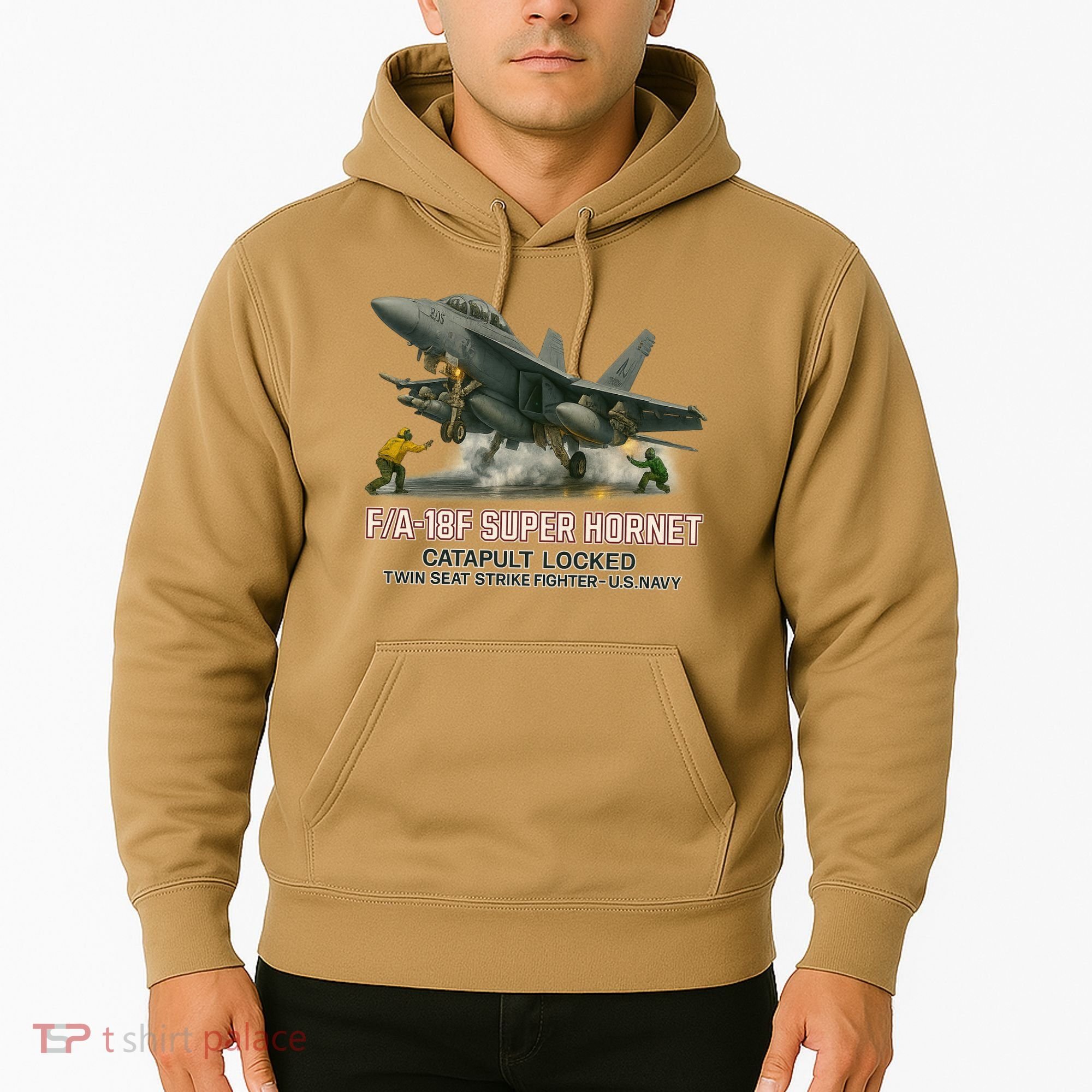 F/A-18F Super Hornet Catapult Locked Twin Seat Strike Fighter Hoodie