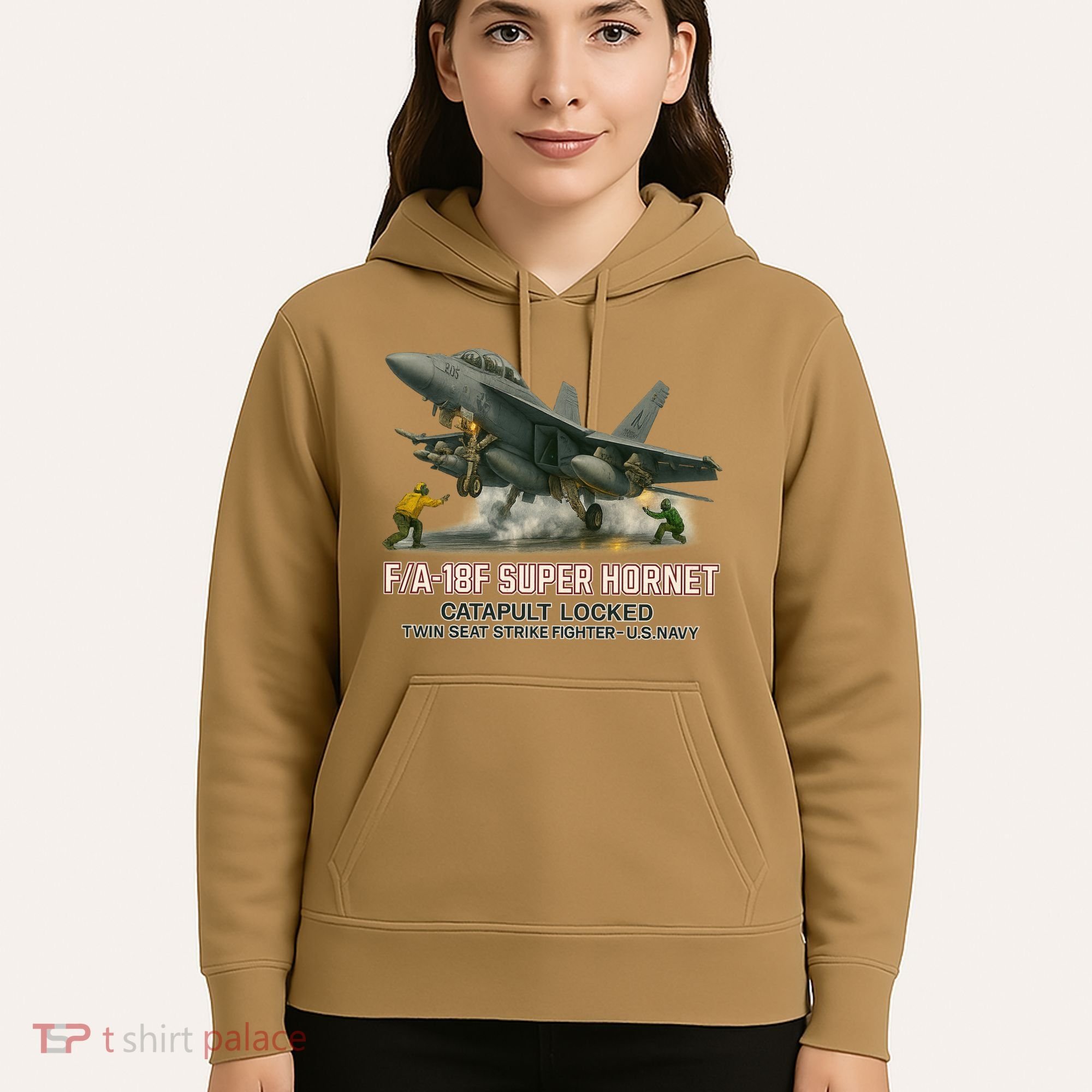 F/A-18F Super Hornet Catapult Locked Twin Seat Strike Fighter Hoodie