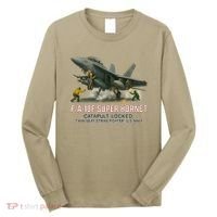 F/A-18F Super Hornet Catapult Locked Twin Seat Strike Fighter Long Sleeve Shirt thumb 0