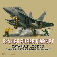 F/A-18F Super Hornet Catapult Locked Twin Seat Strike Fighter Mousepad thumb 1