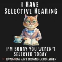 Funny Selective Hearing Joke For Adults Humor Cat Sarcastic Women's Hoodie thumb 2