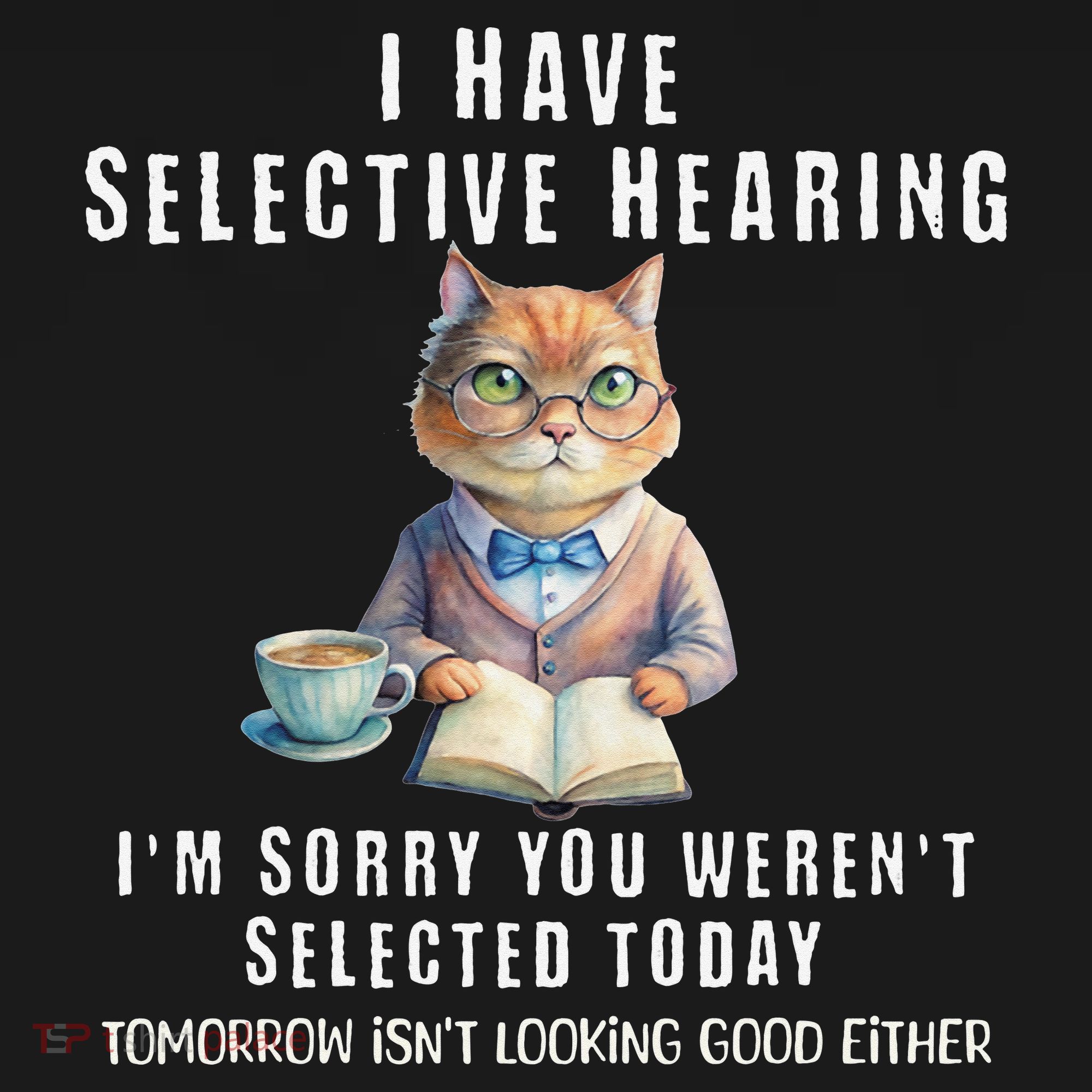 Funny Selective Hearing Joke For Adults Humor Cat Sarcastic Women's Tank Top