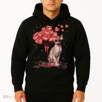 Funny Sphynx Heart Valentines Day Cat Dad Mom Hoodie thumb 2