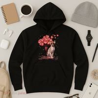 Funny Sphynx Heart Valentines Day Cat Dad Mom Hoodie thumb 3