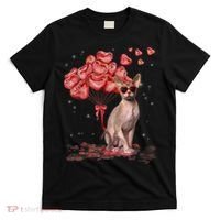 Funny Sphynx Heart Valentines Day Cat Dad Mom T-Shirt thumb 0