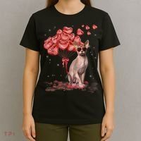 Funny Sphynx Heart Valentines Day Cat Dad Mom T-Shirt thumb 4