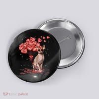 Funny Sphynx Heart Valentines Day Cat Dad Mom Button thumb 0