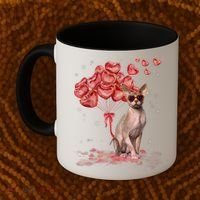 Funny Sphynx Heart Valentines Day Cat Dad Mom Coffee Mug thumb 2