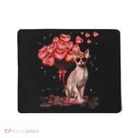 Funny Sphynx Heart Valentines Day Cat Dad Mom Mousepad thumb 0