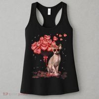 Funny Sphynx Heart Valentines Day Cat Dad Mom Women's Tank Top thumb 3