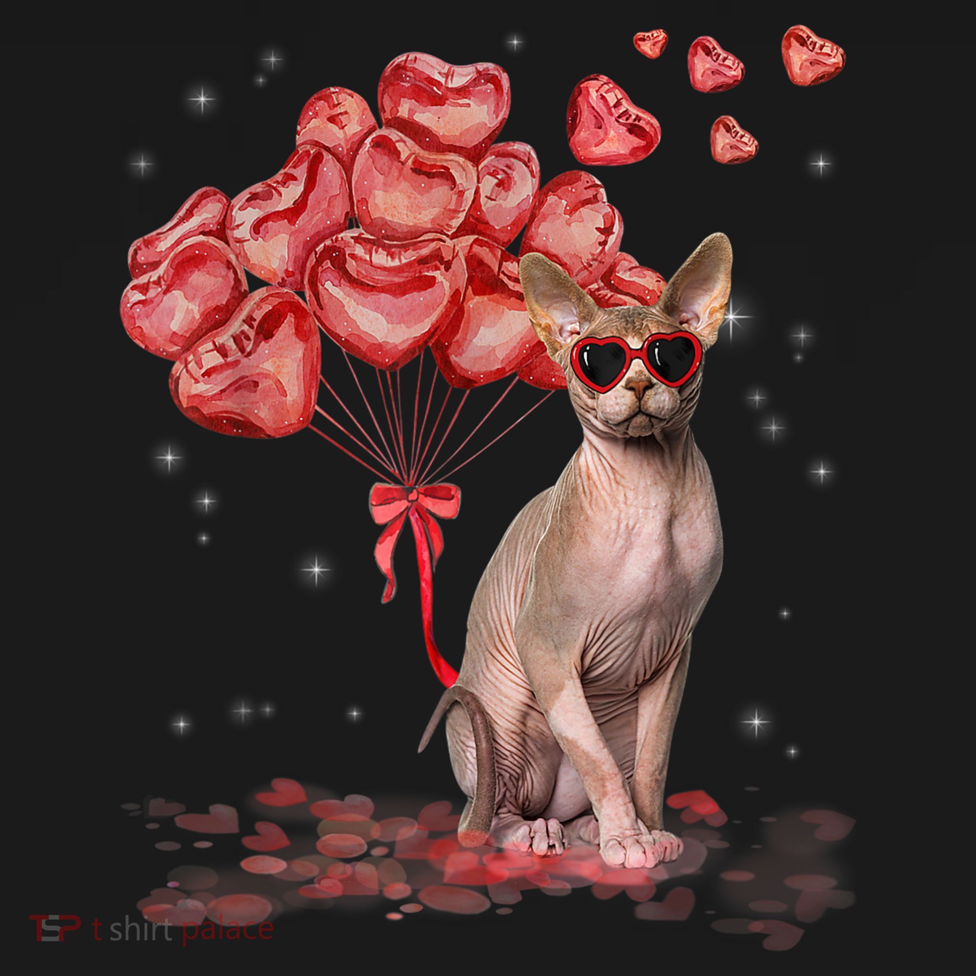 Funny Sphynx Heart Valentines Day Cat Dad Mom Women's Tank Top