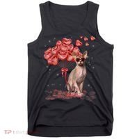 Funny Sphynx Heart Valentines Day Cat Dad Mom Tank Top thumb 0